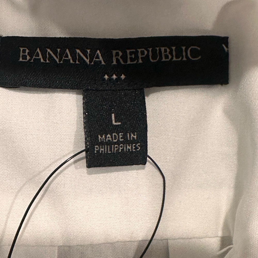 Banana Republic NWT White Blouse Size L ๐ค - Picture 5 of 6